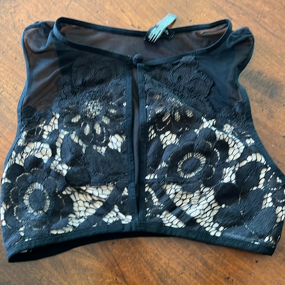 Crop sheer top